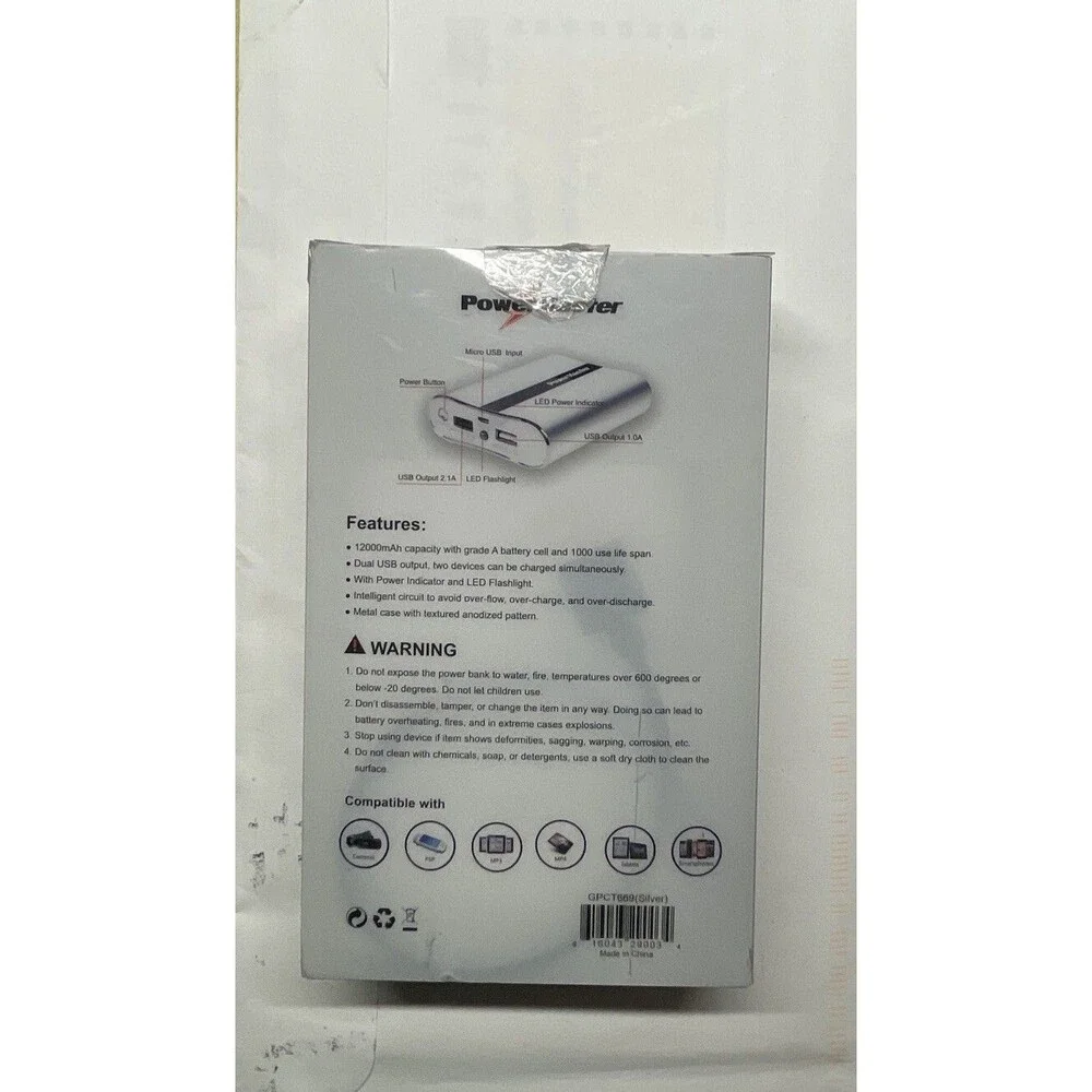 Power Master Portable Power Bank 12000 MAH BRAND NEW